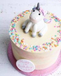 Unicorn Figure Cake with Sprinkles