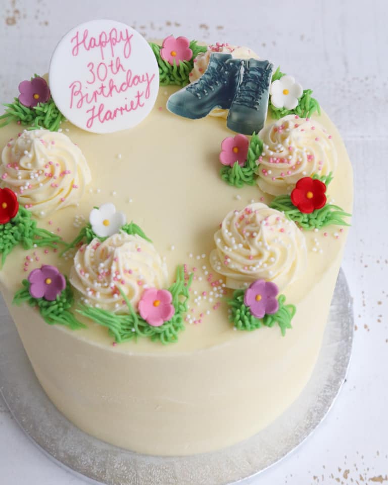 Buttercream Walking Boots Cake