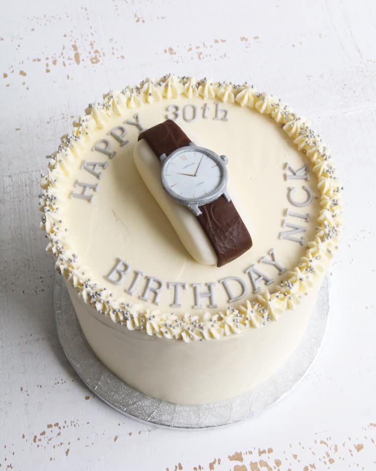 Brown Watch Buttercream Cake