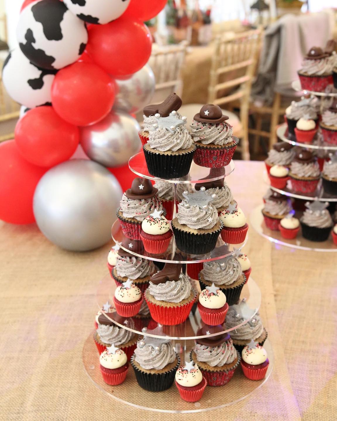 Wild West Cowboy Cupcake Tower
