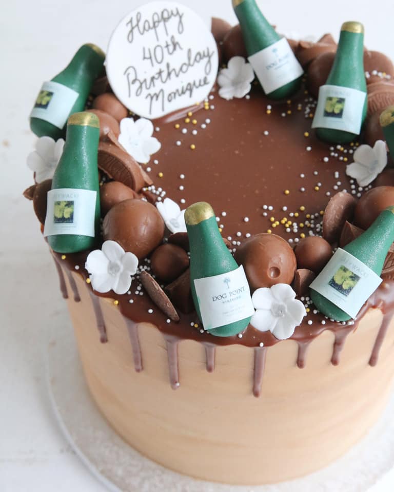 Wine Bottle Drip Cake