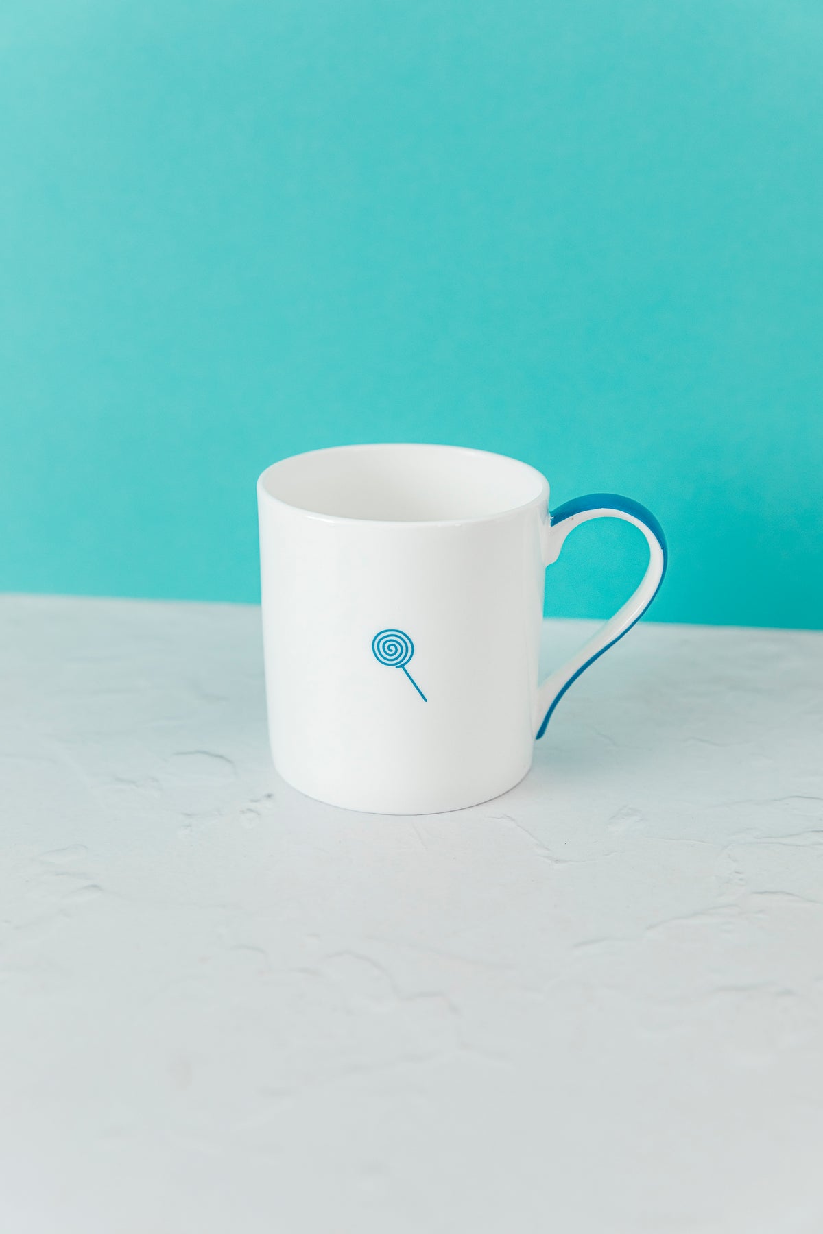 You Make The World So Much Sweeter Mug Blue Handle Back Lollipop Icon