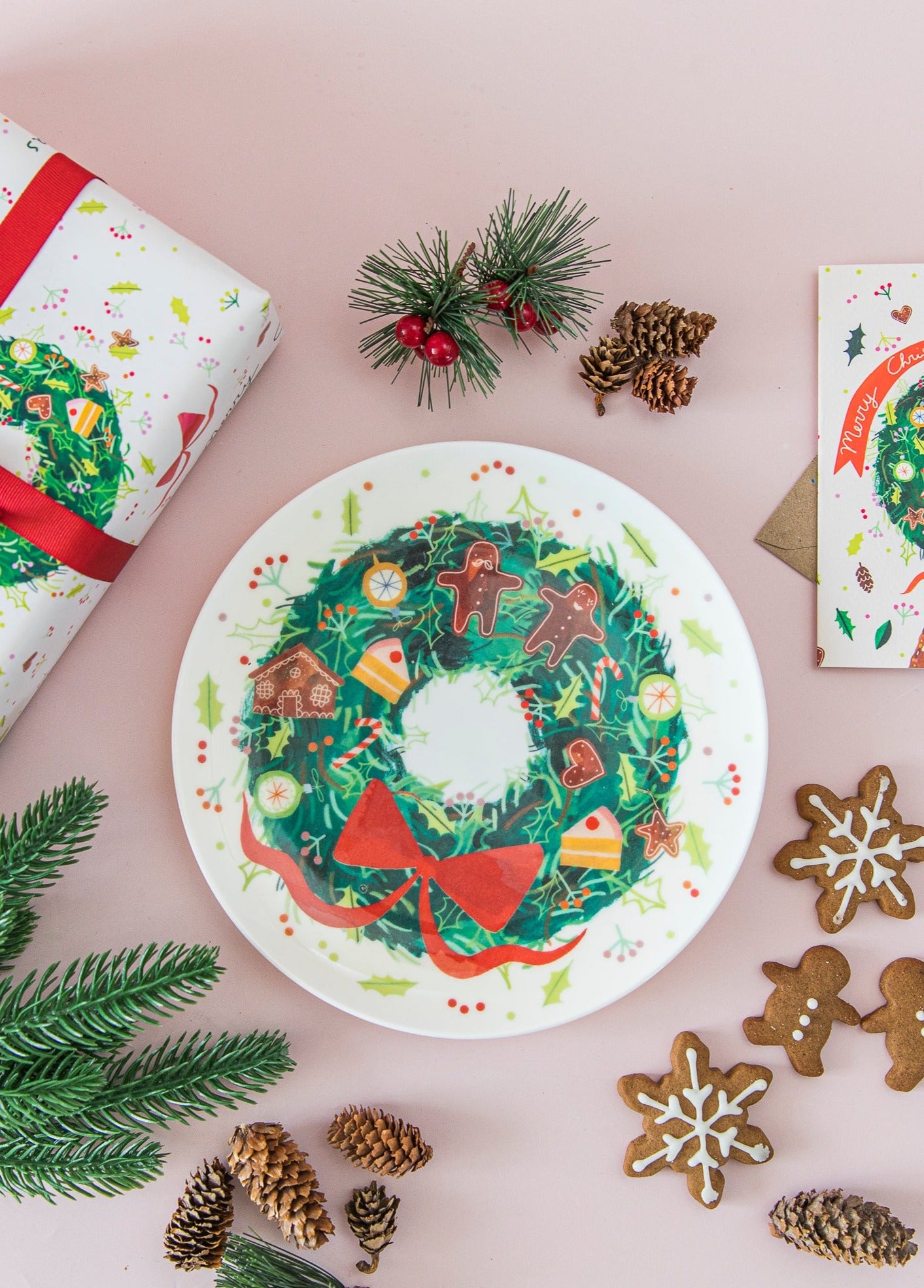 Christmas Wreath Plate