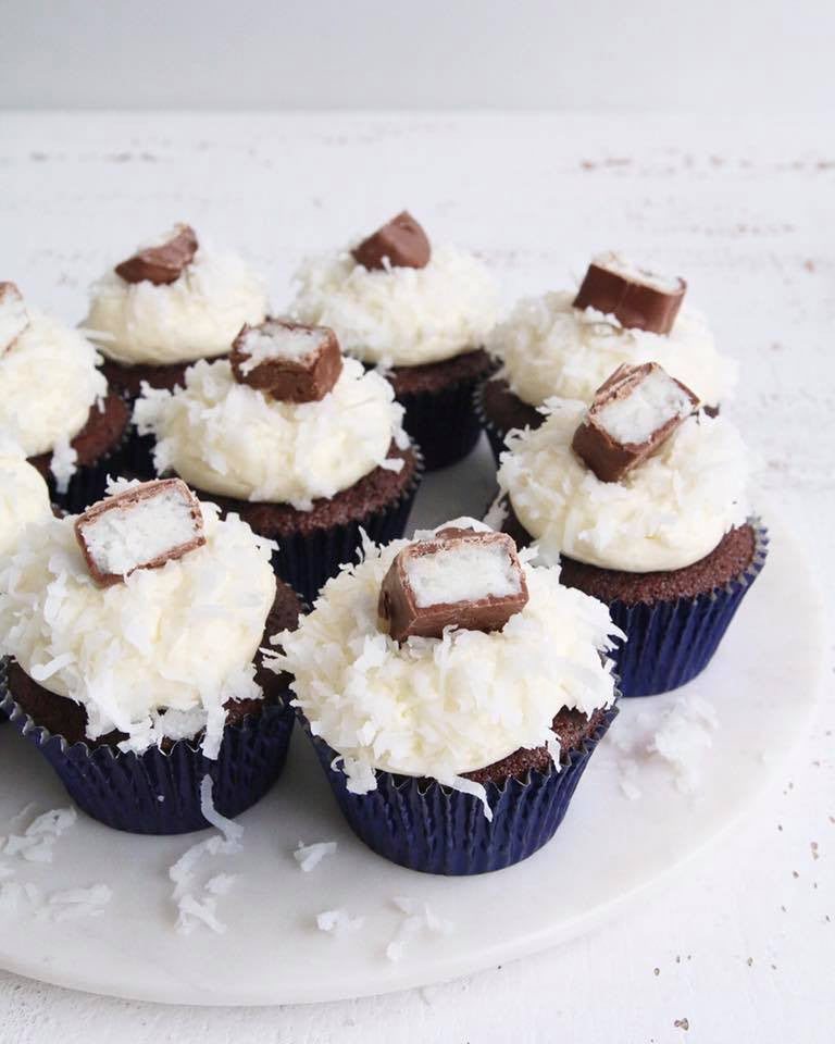 Bounty Chocolate Coconut Cupcakes