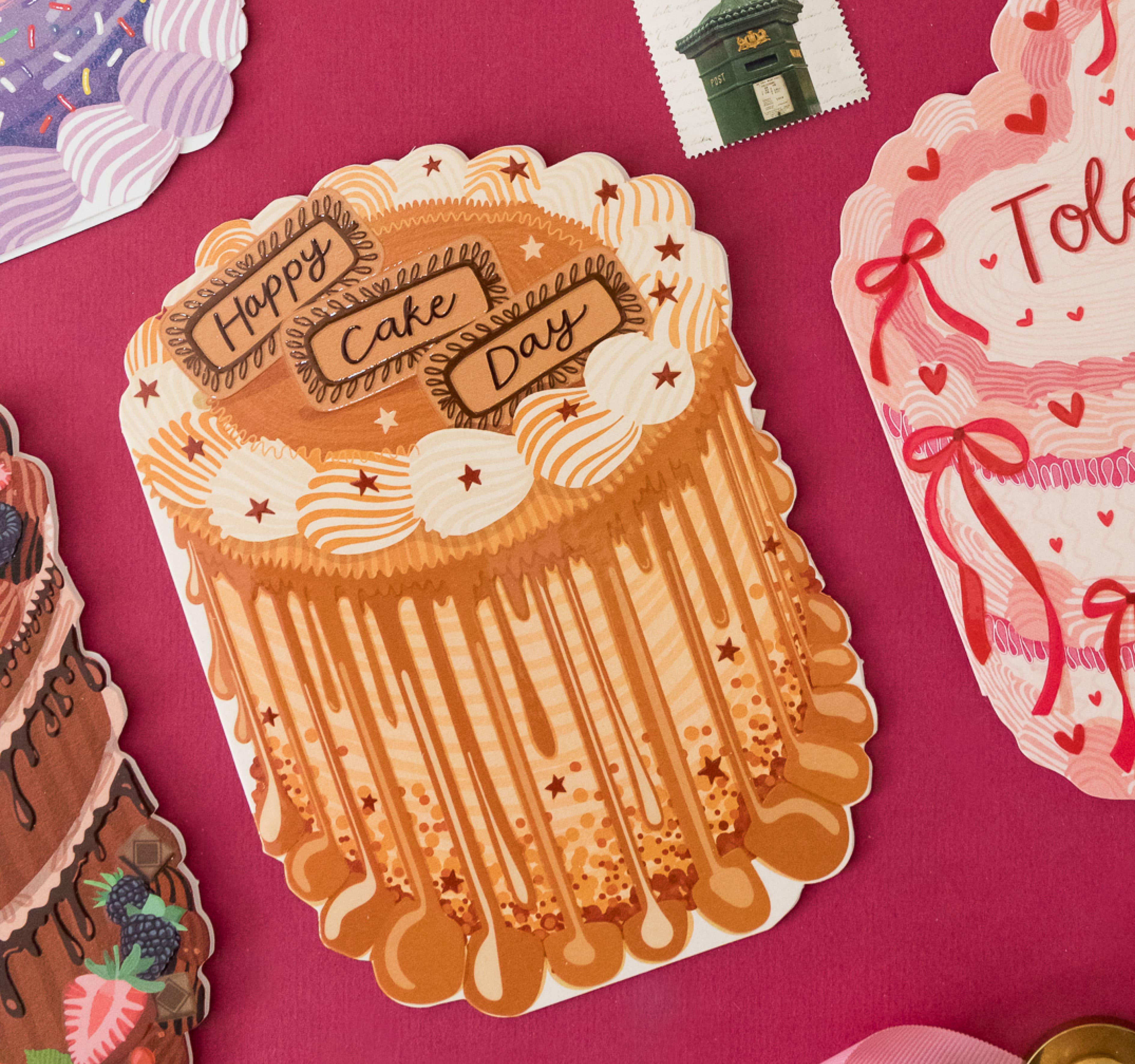 Happy Cake Day - Birthday Cake Shaped Greeting Card