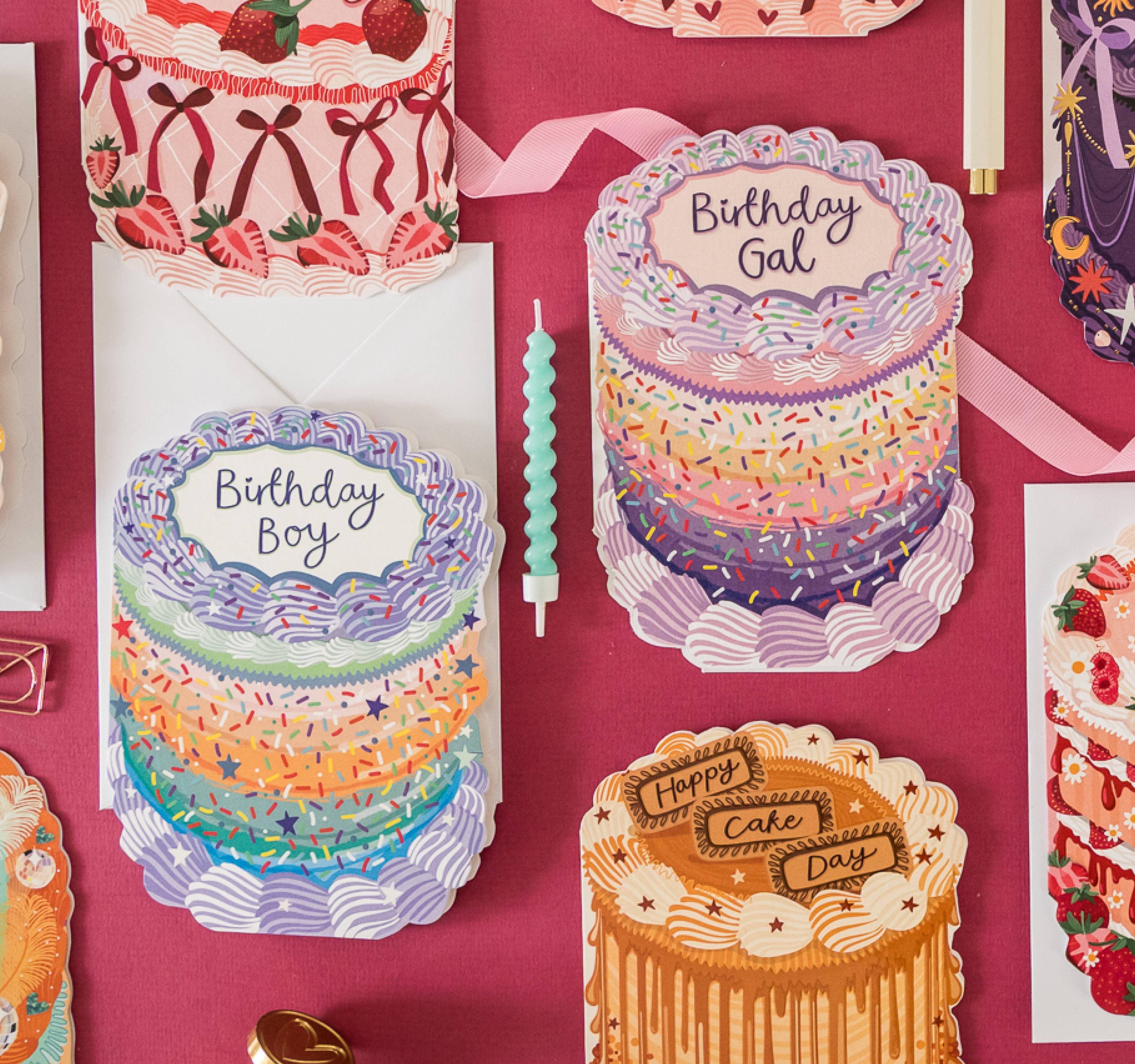 Birthday Boy - Birthday Cake Shaped Greeting Card