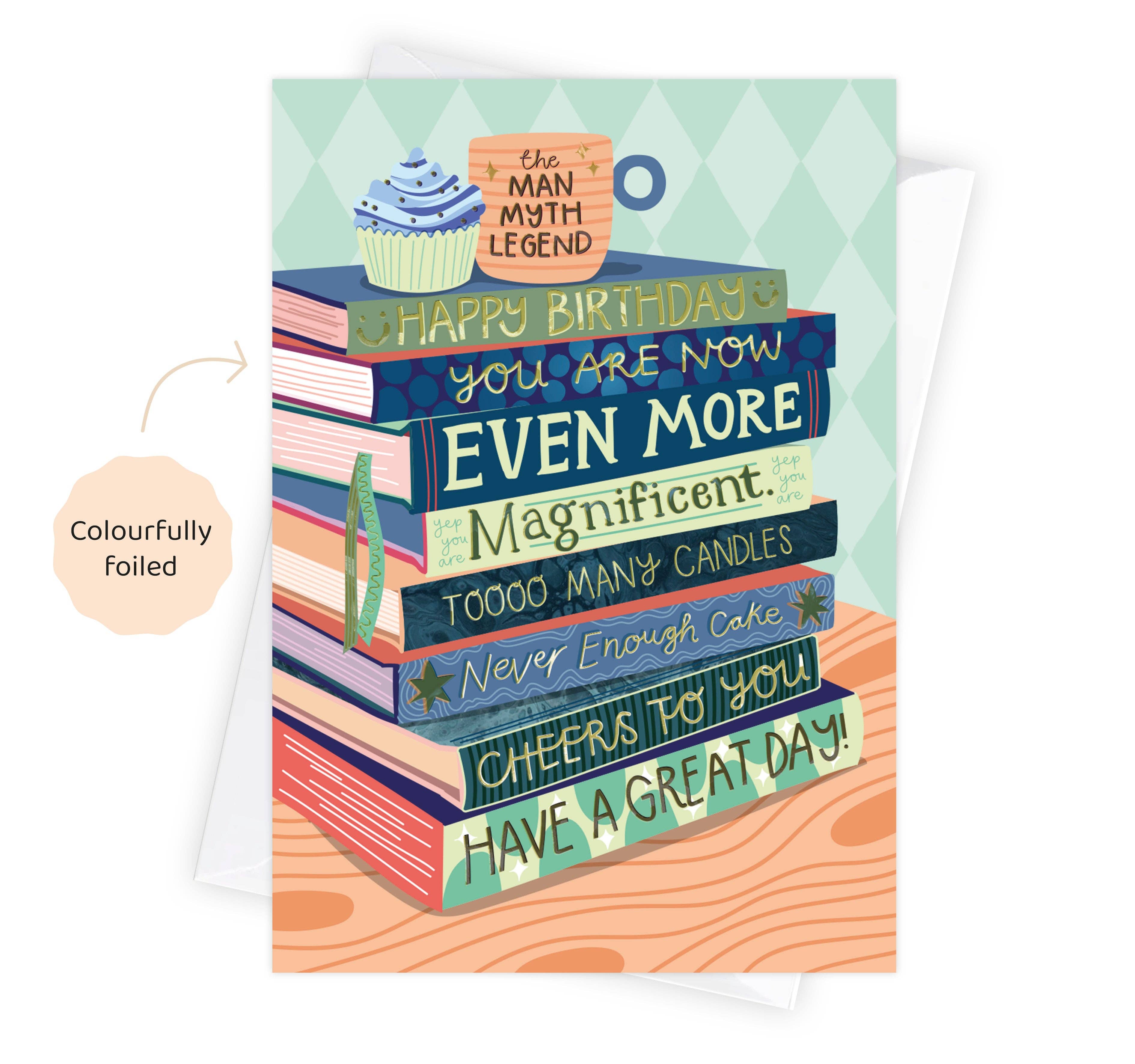 'Even More Magnificent Birthday' Bookish Birthday Card for Him