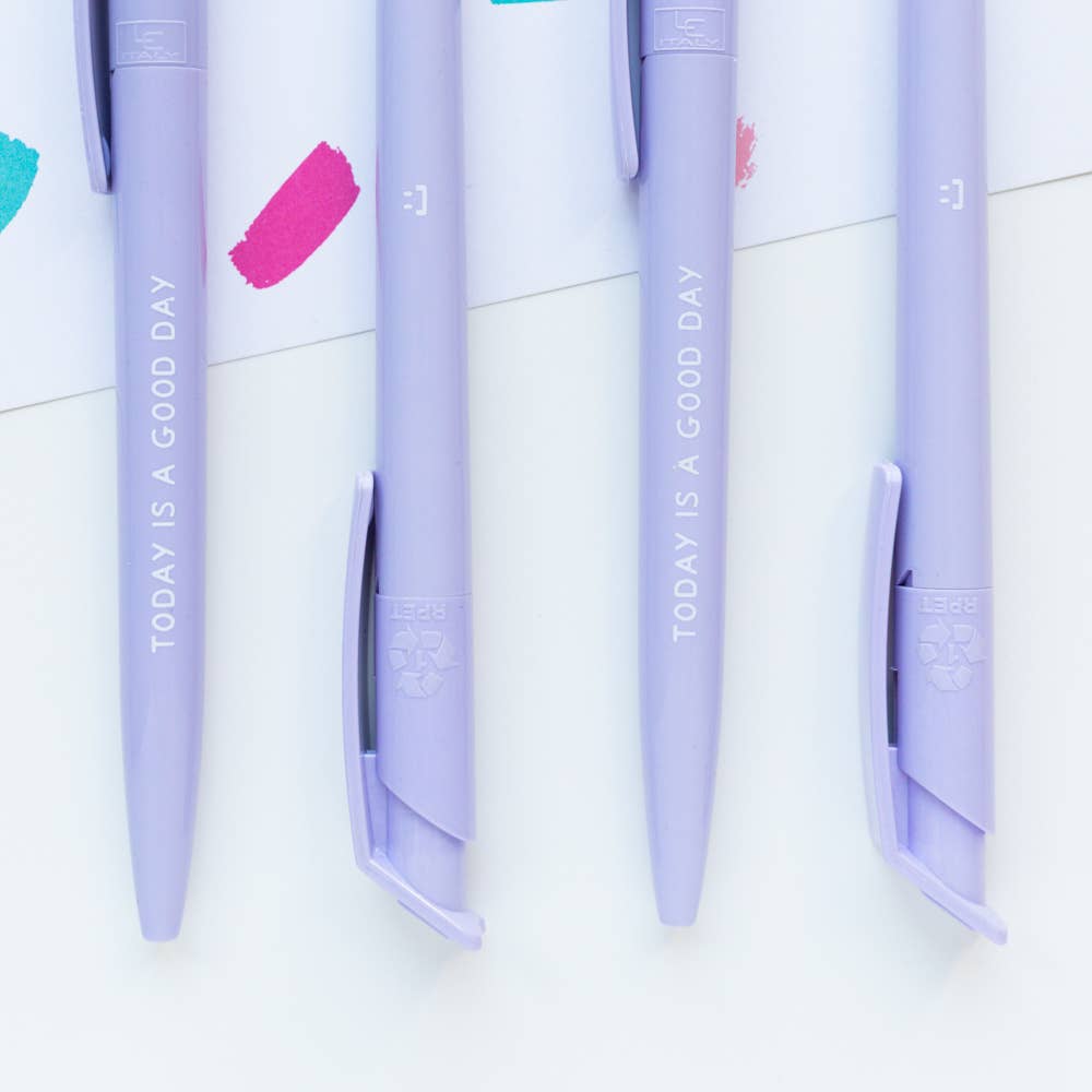 'Today Is A Good Day' Lilac Ballpoint Pen