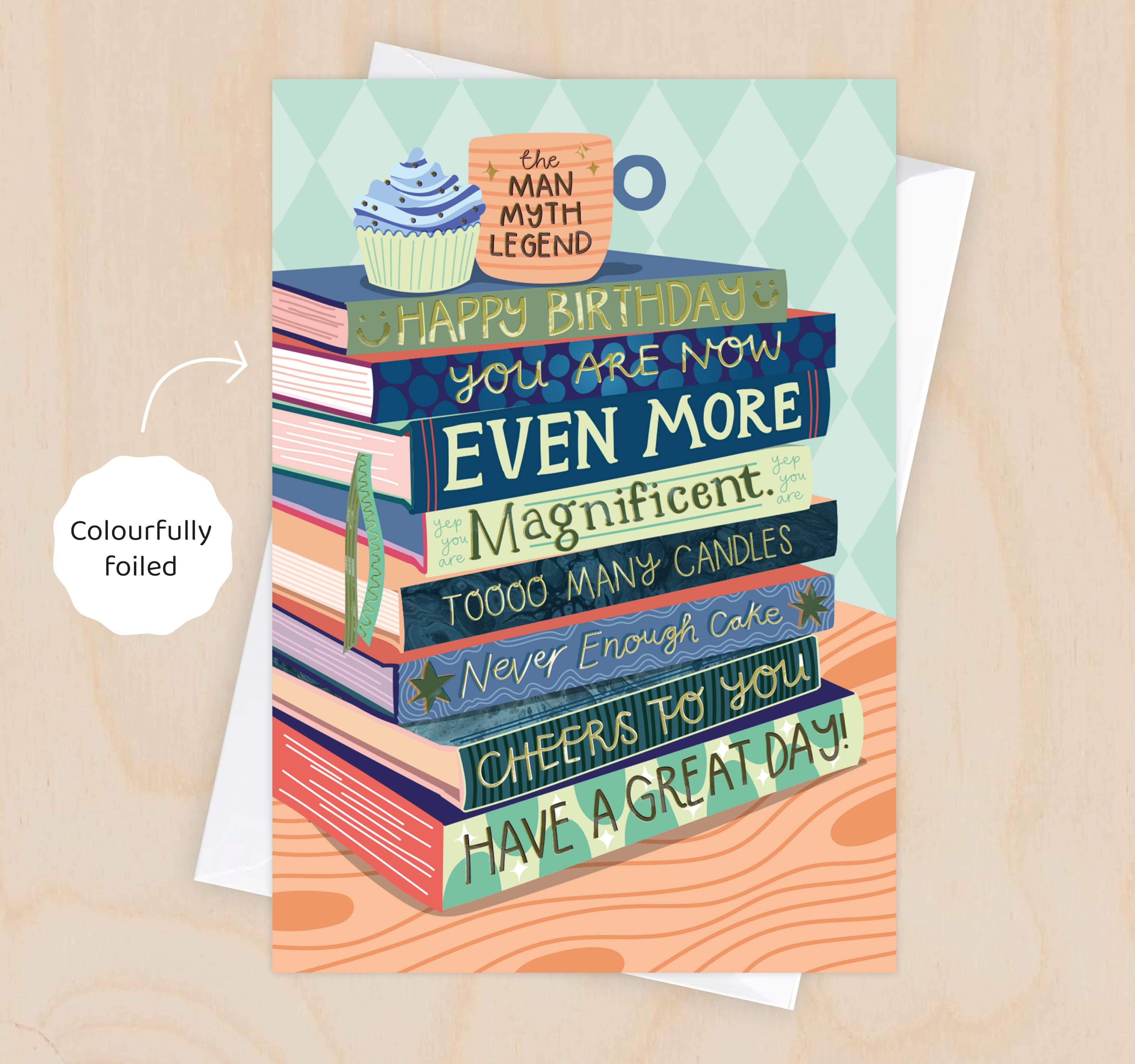 'Even More Magnificent Birthday' Bookish Birthday Card for Him