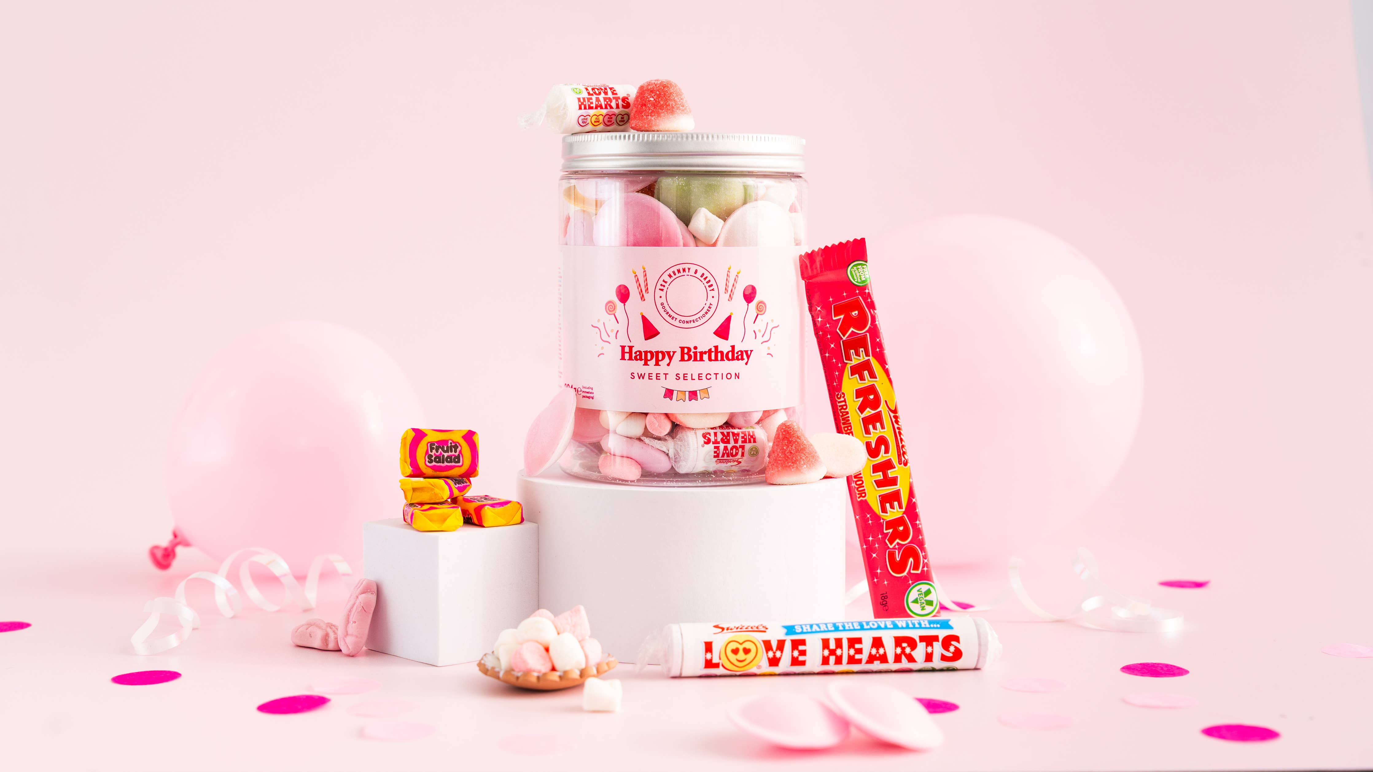 'Happy Birthday' Pink Sweetie Share Tub