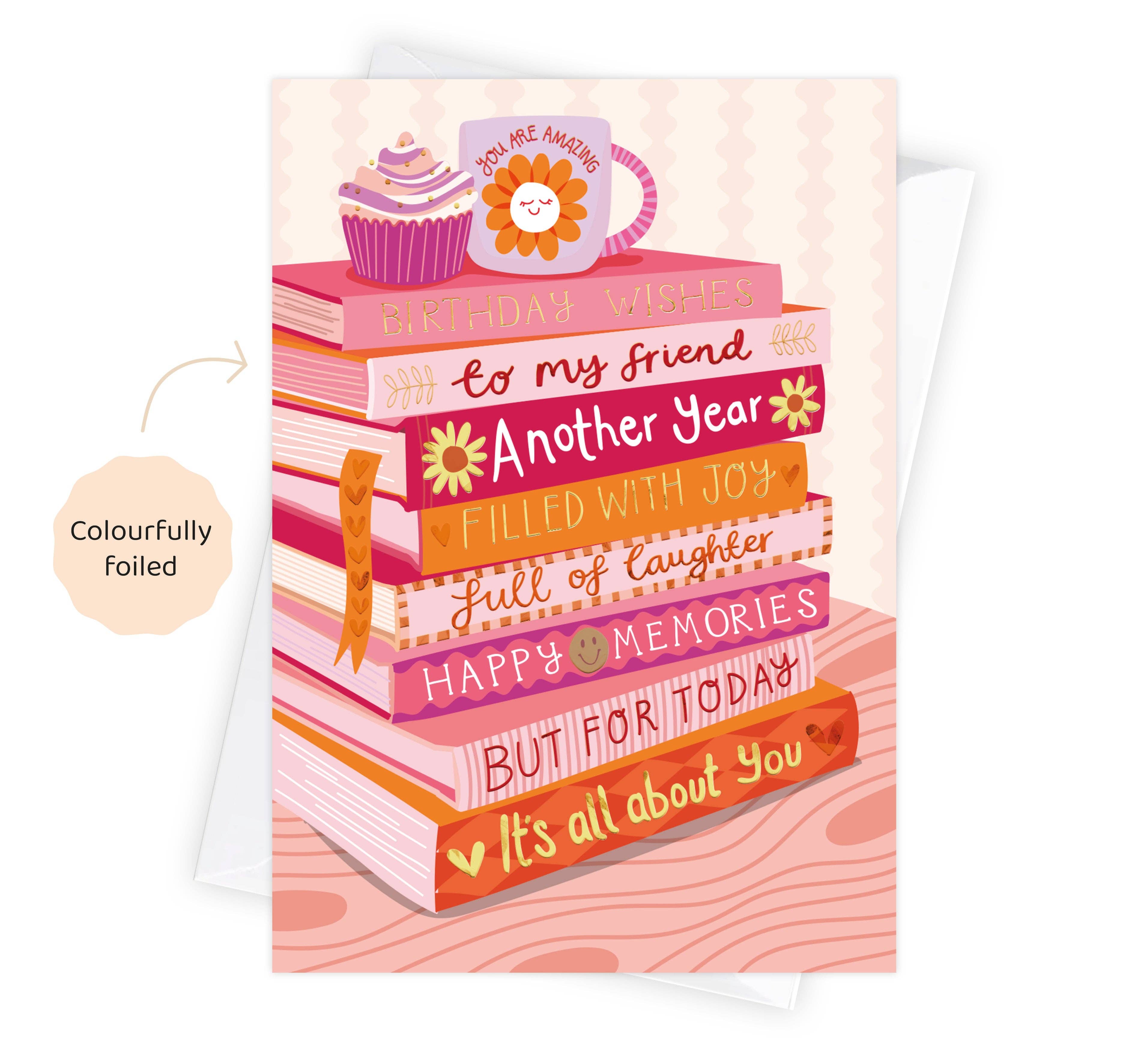 'Happy Birthday To My Friend' Bookish Birthday Card