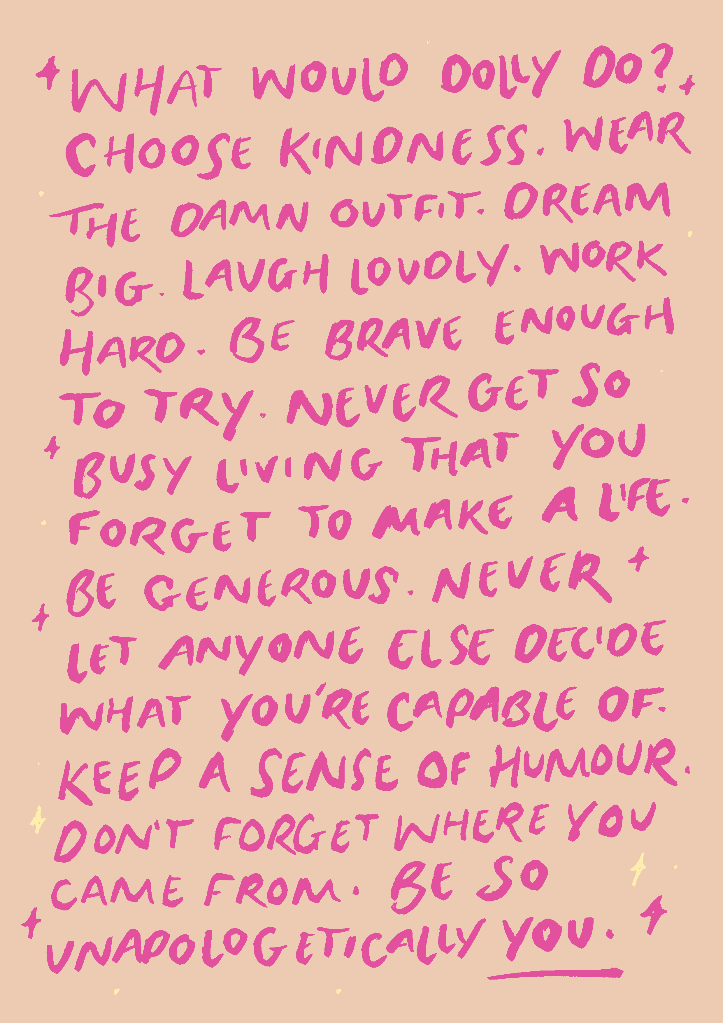 'What Would Dolly Do' Print