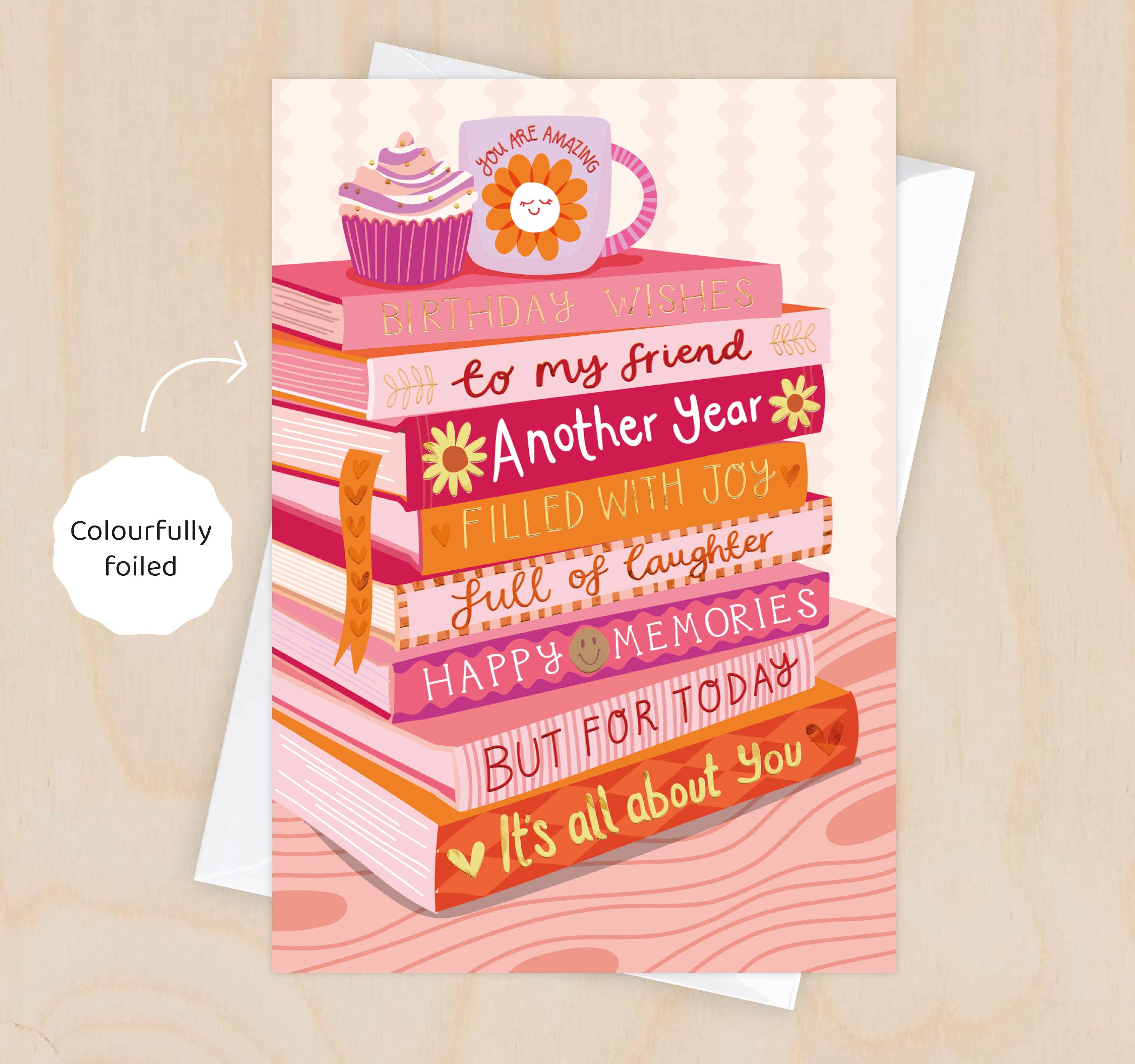 'Happy Birthday To My Friend' Bookish Birthday Card