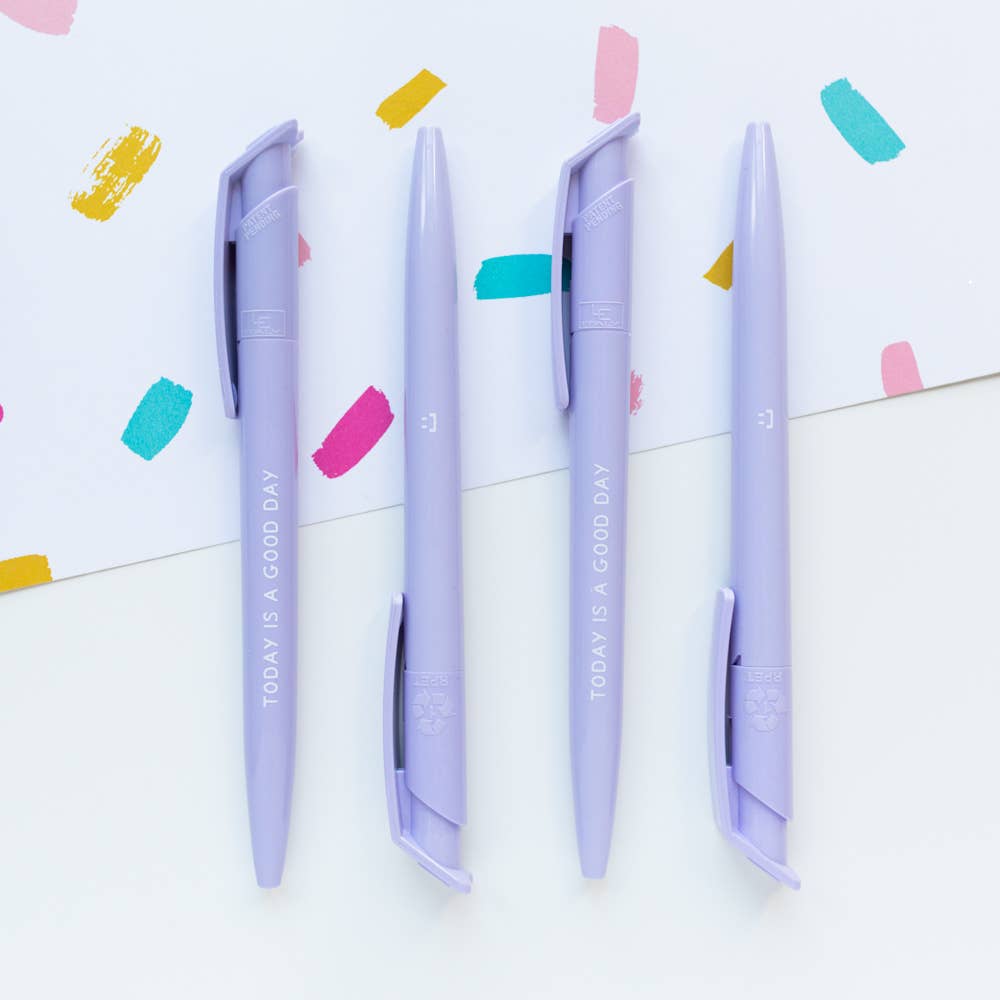 'Today Is A Good Day' Lilac Ballpoint Pen