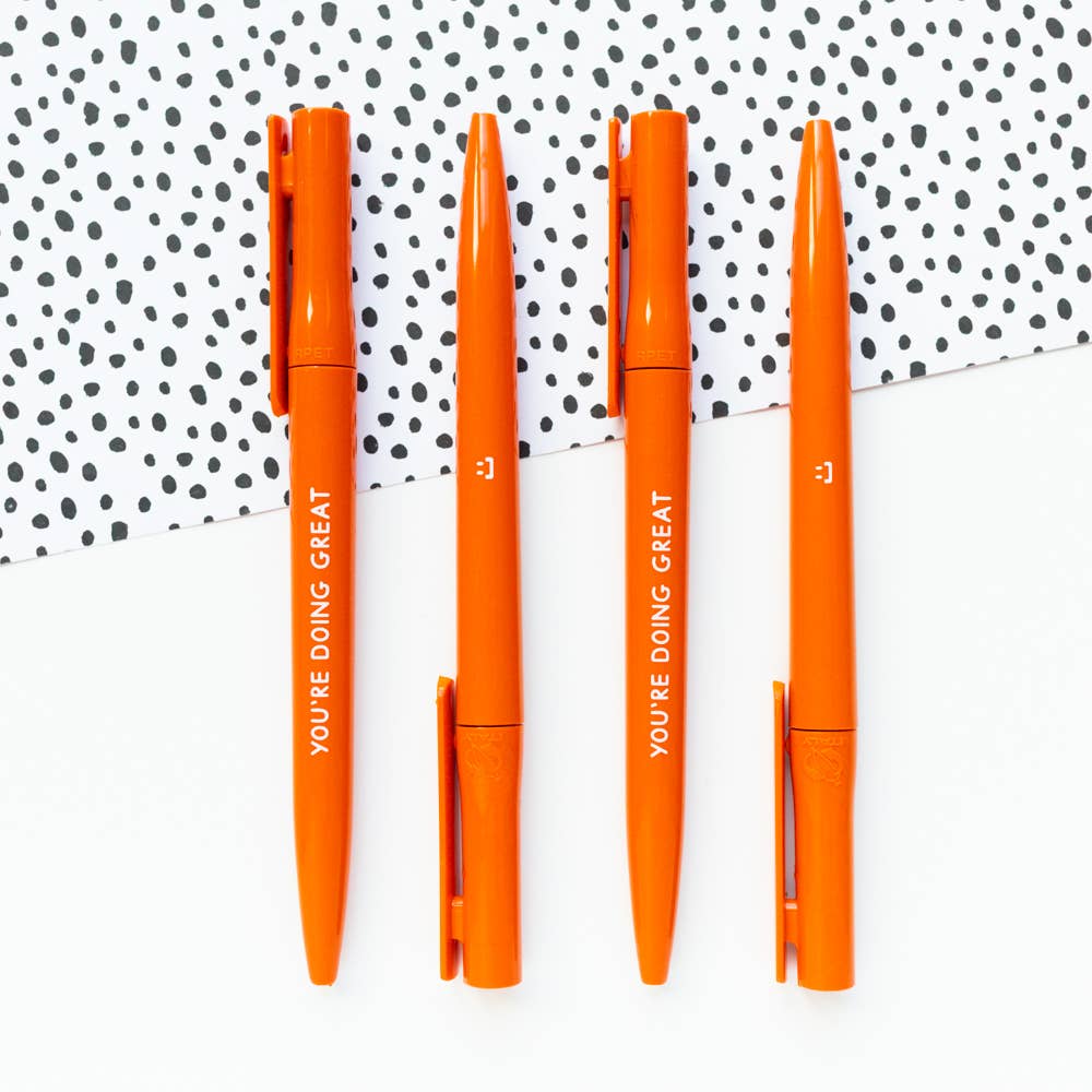 'You're Doing Great' Orange Ballpoint Pen