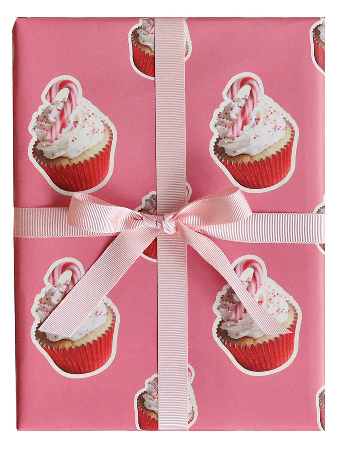 Afternoon Crumbs - Candy Cane Cupcake Christmas Wrapping Paper - £3 - afternooncrumbs.com