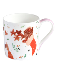 Christmas Stocking Mug with Pink Handle