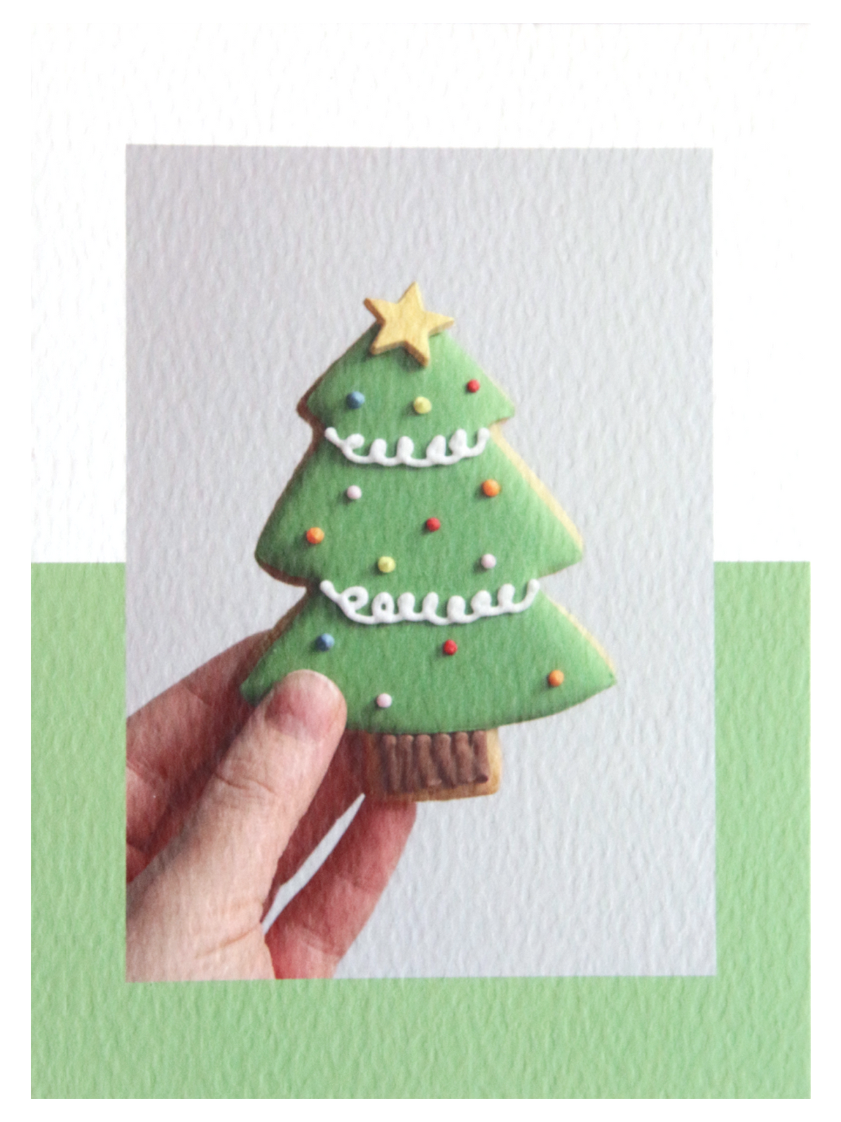 Christmas Tree Biscuit Photo Card