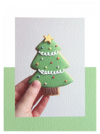 Christmas Tree Biscuit Photo Card
