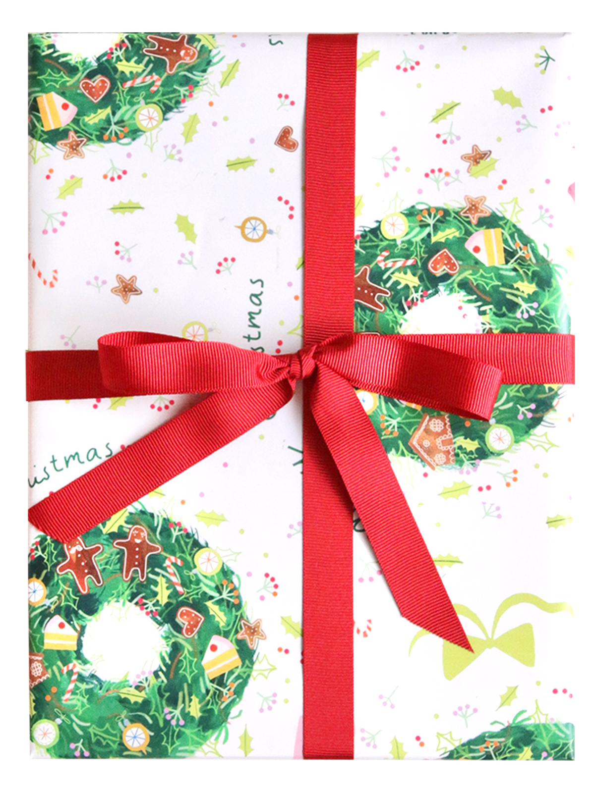 Afternoon Crumbs - Christmas Wreath Wrapping Paper - £3 - afternooncrumbs.com