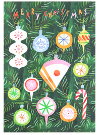 Illustrated Bauble Christmas Card