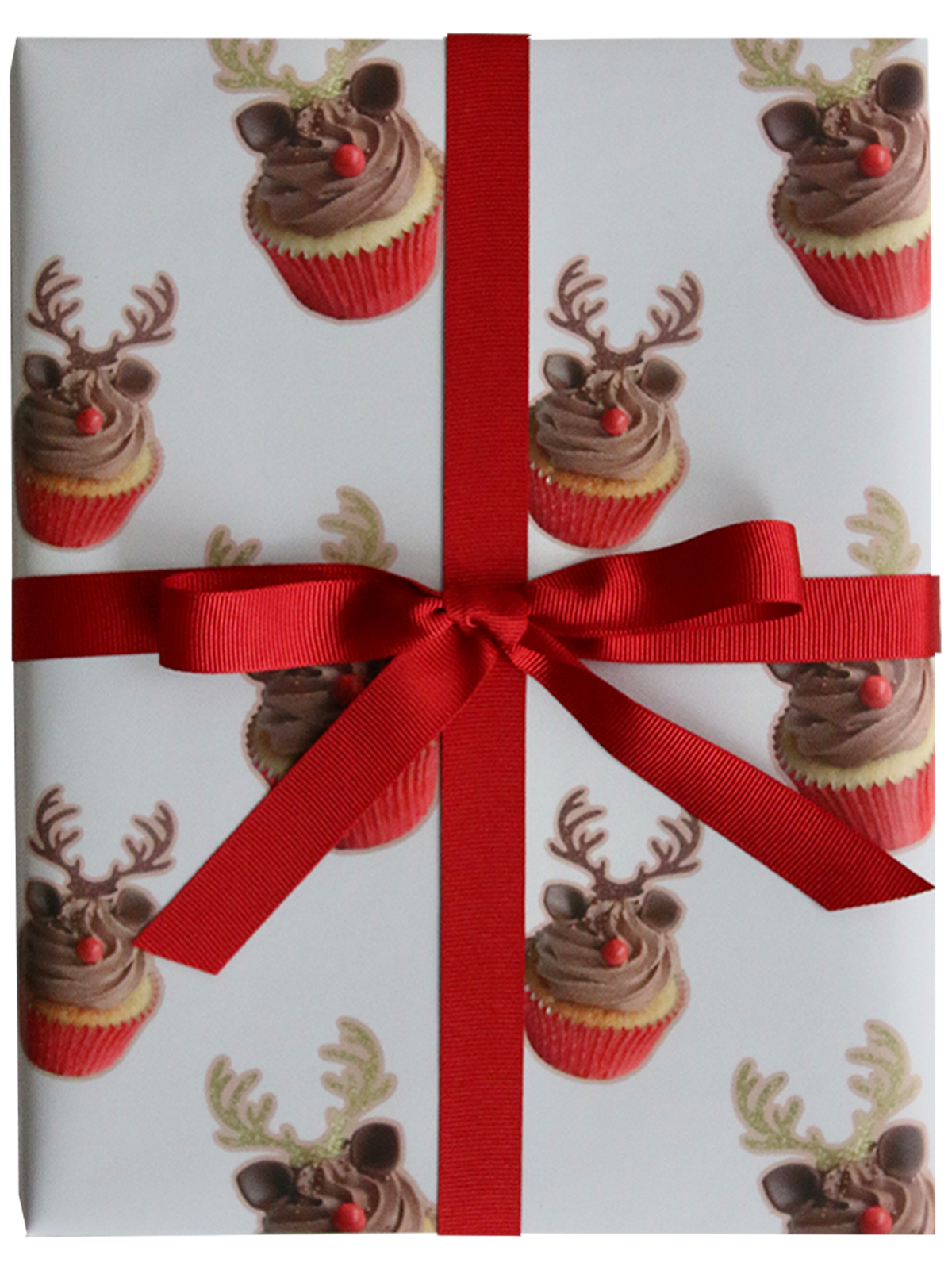 Afternoon Crumbs - Reindeer Cupcake Christmas Wrapping Paper - £3 - afternooncrumbs.com