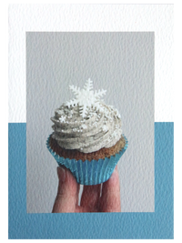 Snowflake Cupcake Christmas Card