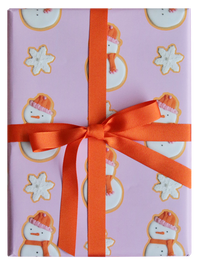 Afternoon Crumbs - Snowman Biscuit Wrapping Paper - £3 - afternooncrumbs.com