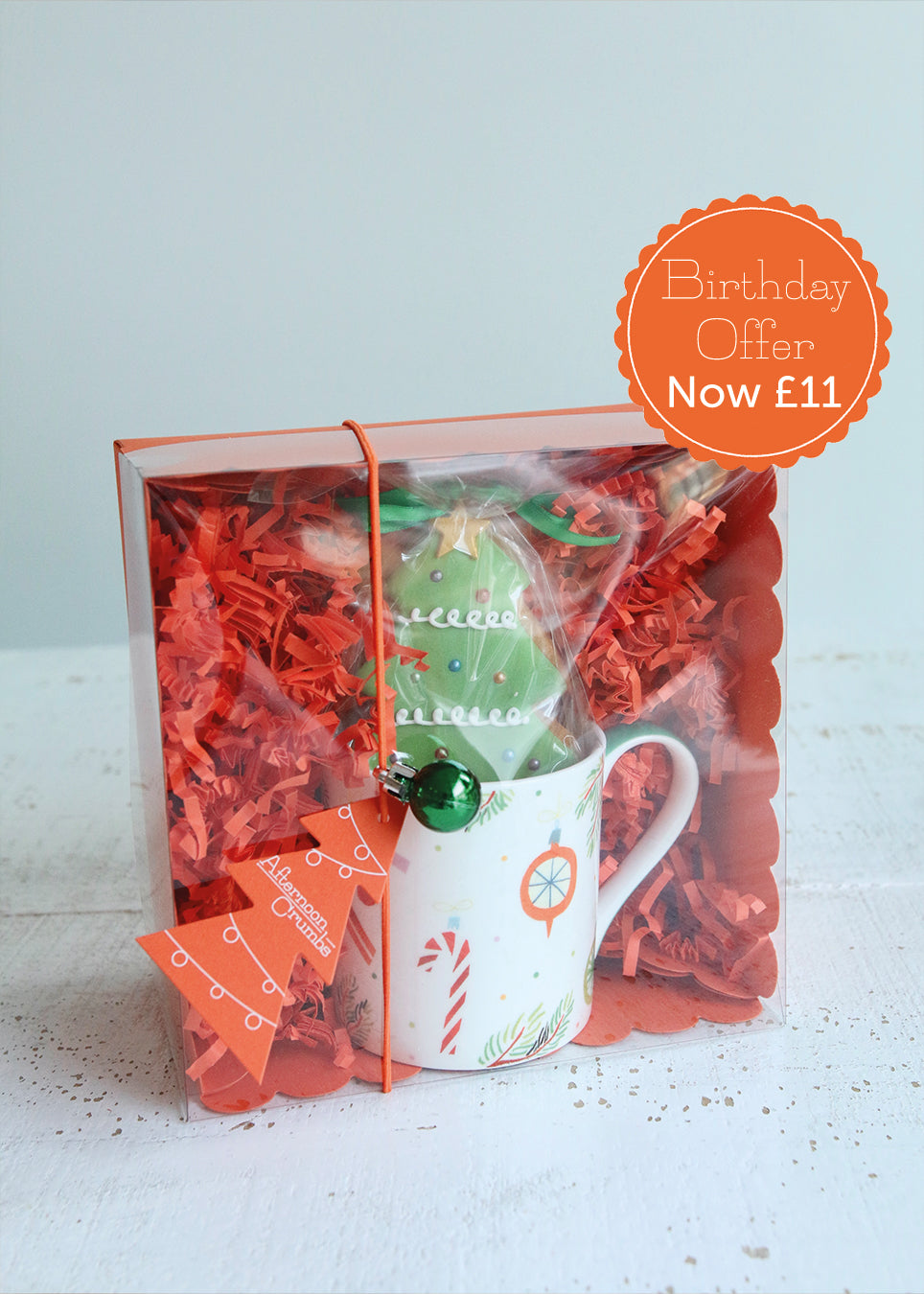 Bauble Mug & Christmas Tree Biscuit Gift Set