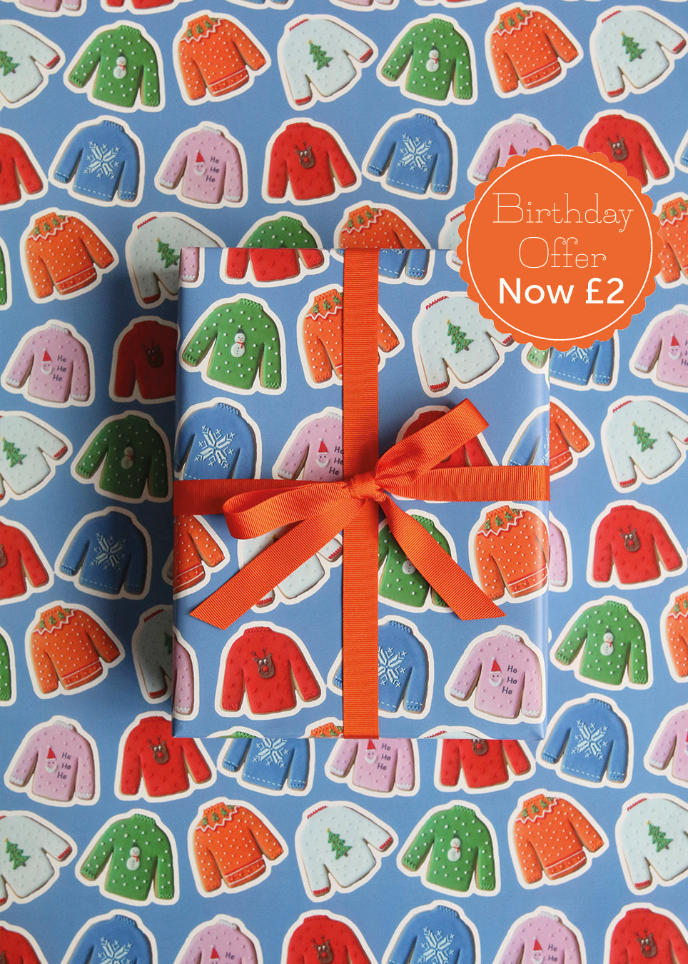 Christmas Jumper Biscuit Wrapping Paper