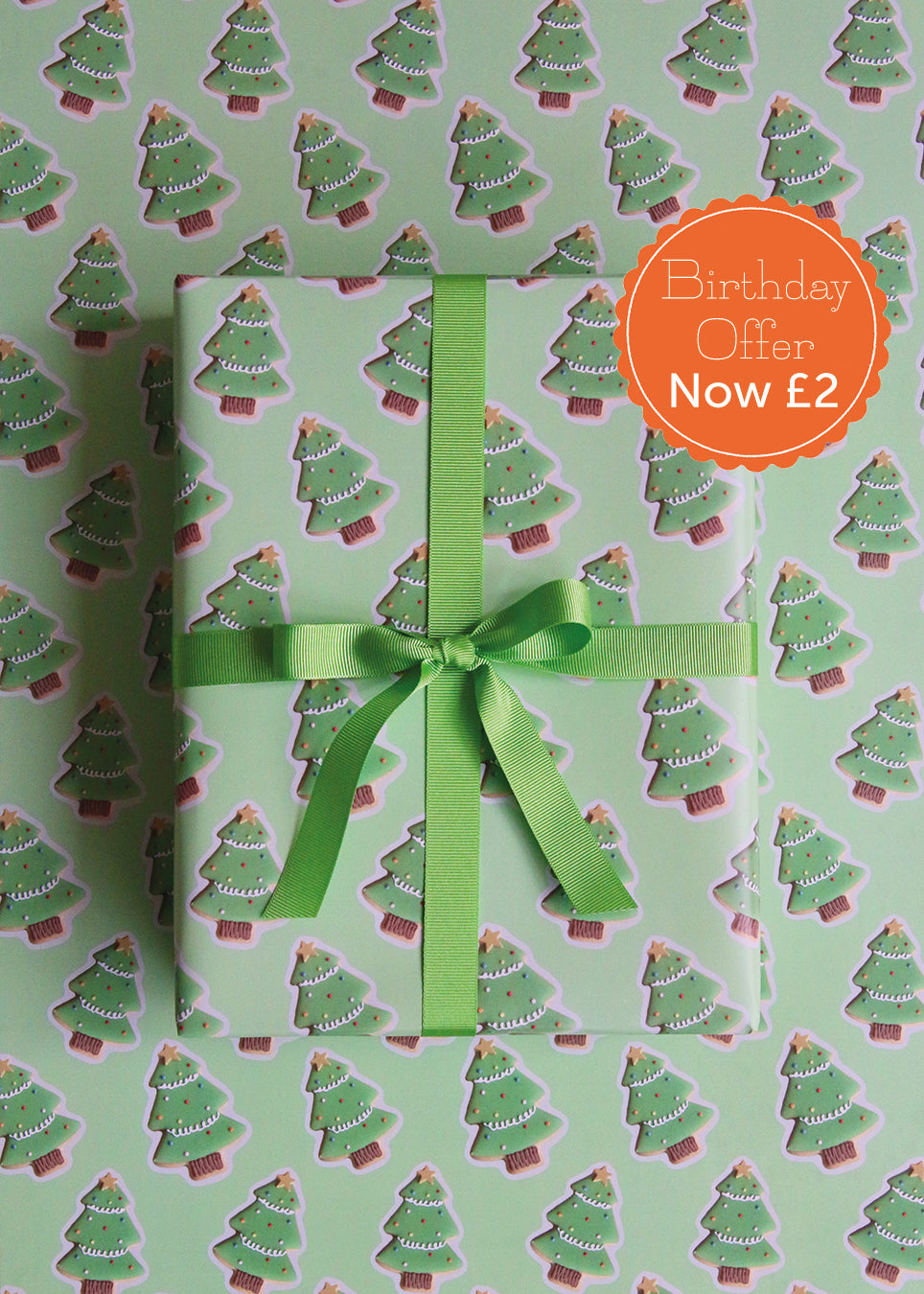 Christmas Tree Biscuits Wrapping Paper