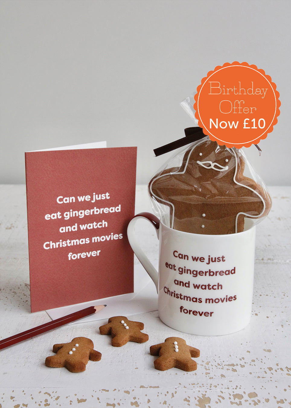 Eat Gingerbread and Watch Christmas Movies Mug & Gingerbread Gift Set