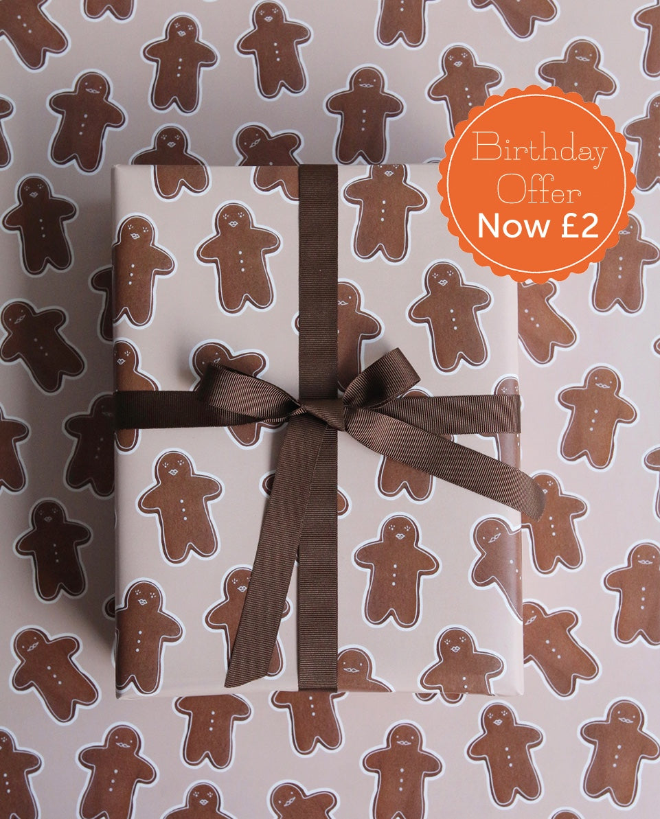 Gingerbread Man & Women Wrapping Paper