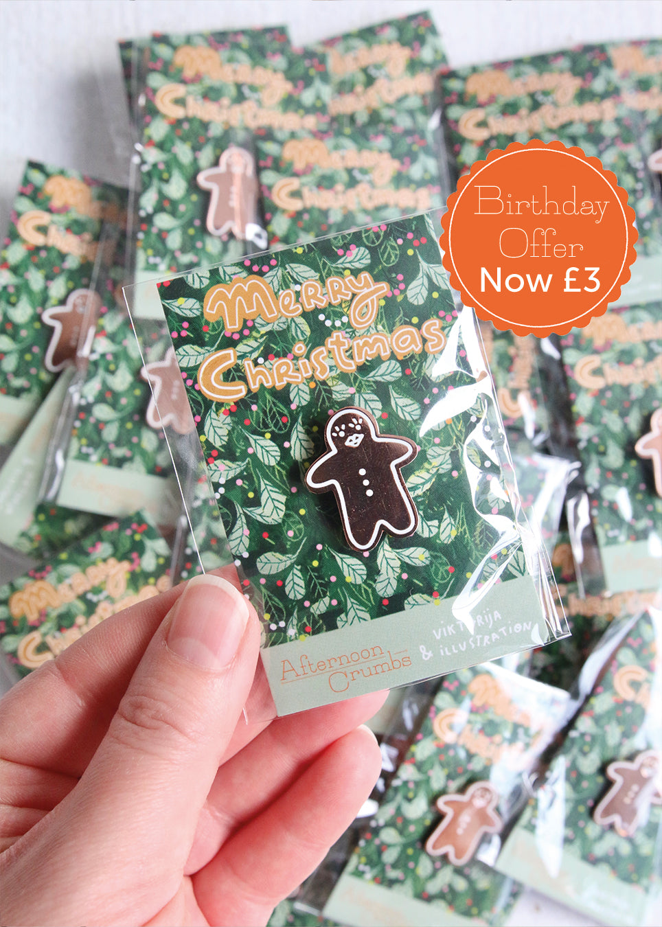 Enamel Christmas Gingerbread Pin