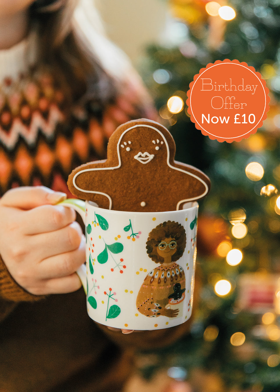 Girls with Gingerbread Mug & Gingerbread Person Gift Set