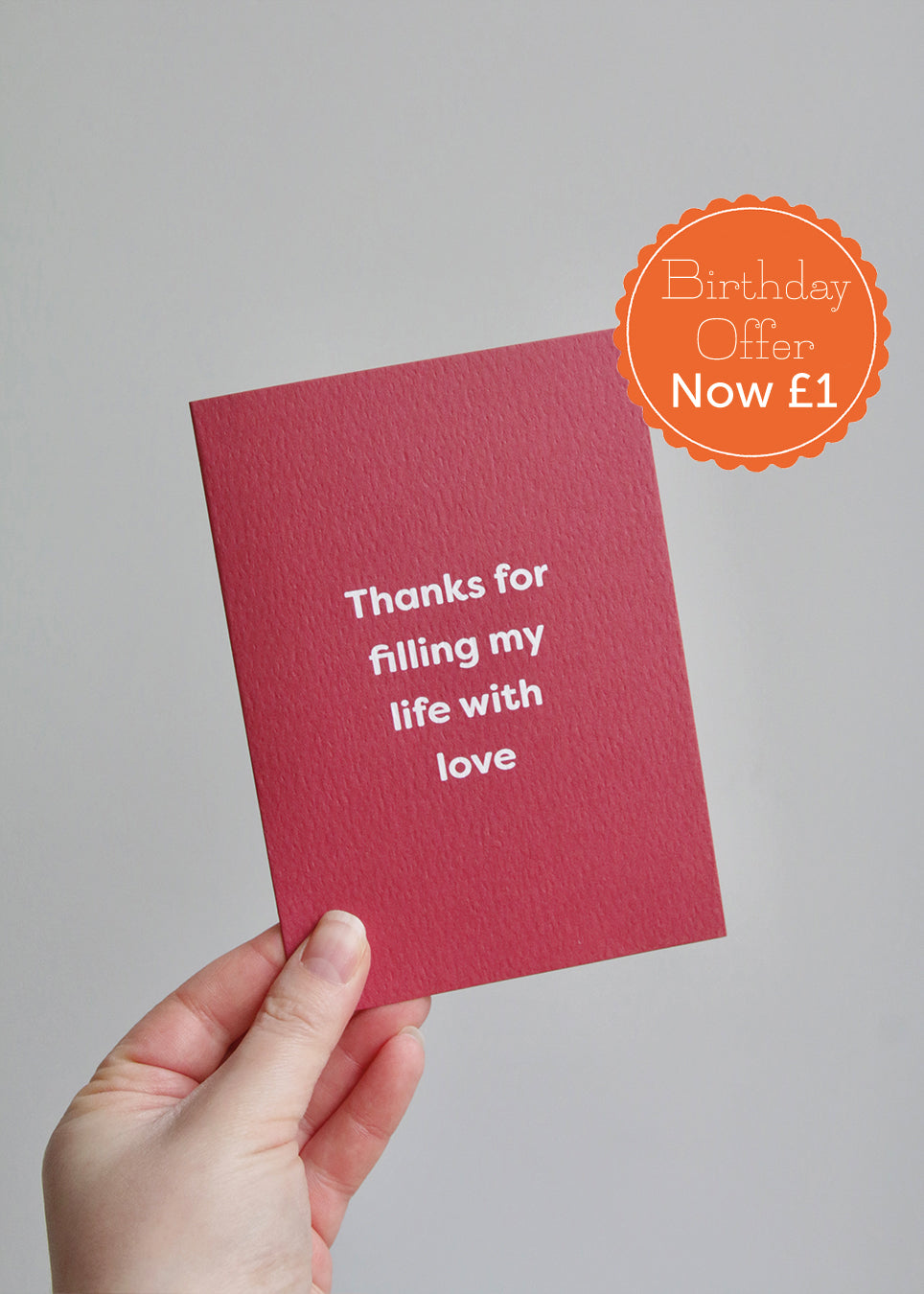 Thanks For Filling My Life With Love Card