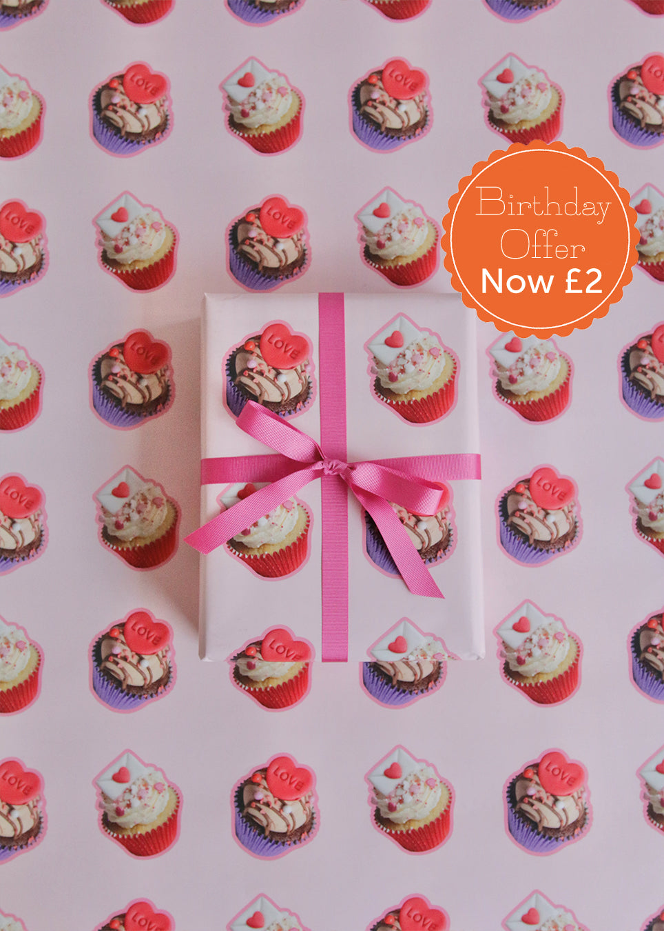 Love Letter Cupcake Wrapping Paper