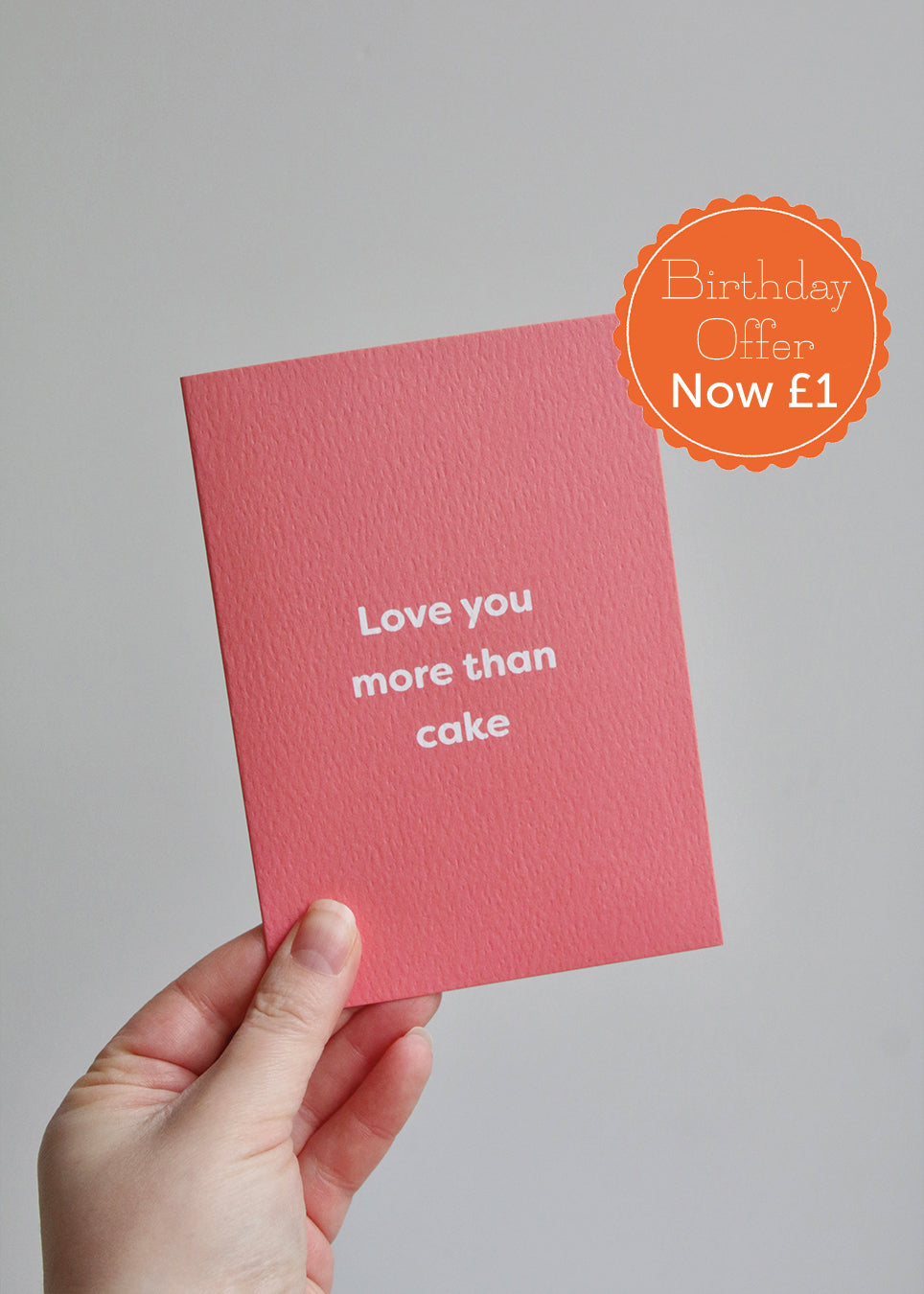 Love You More Than Cake Card