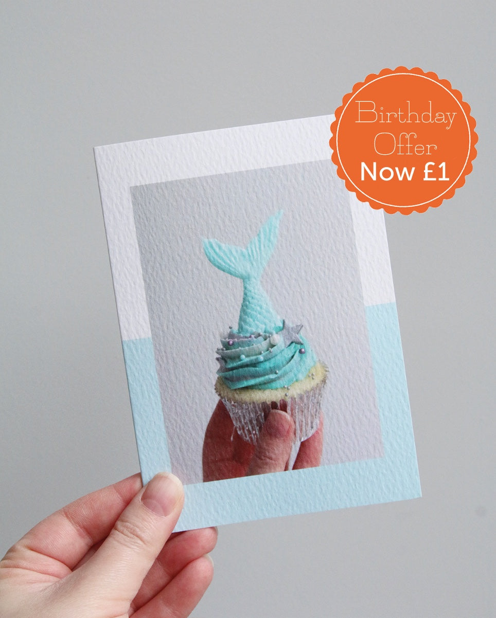 Mermaid Cupcake Photo Card