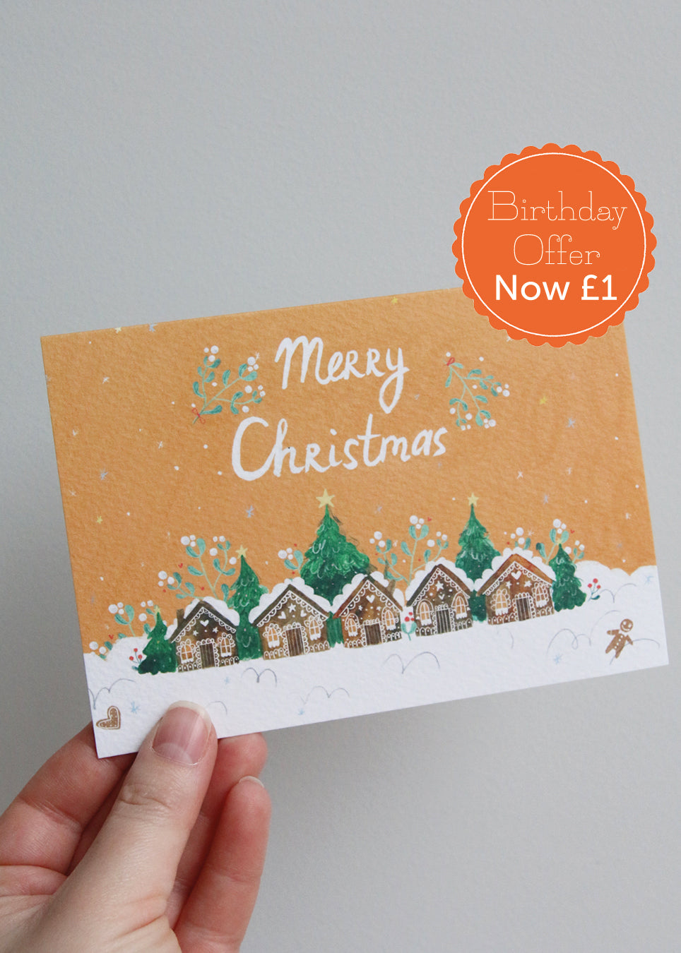 Merry Christmas Gingerbread Houses Card