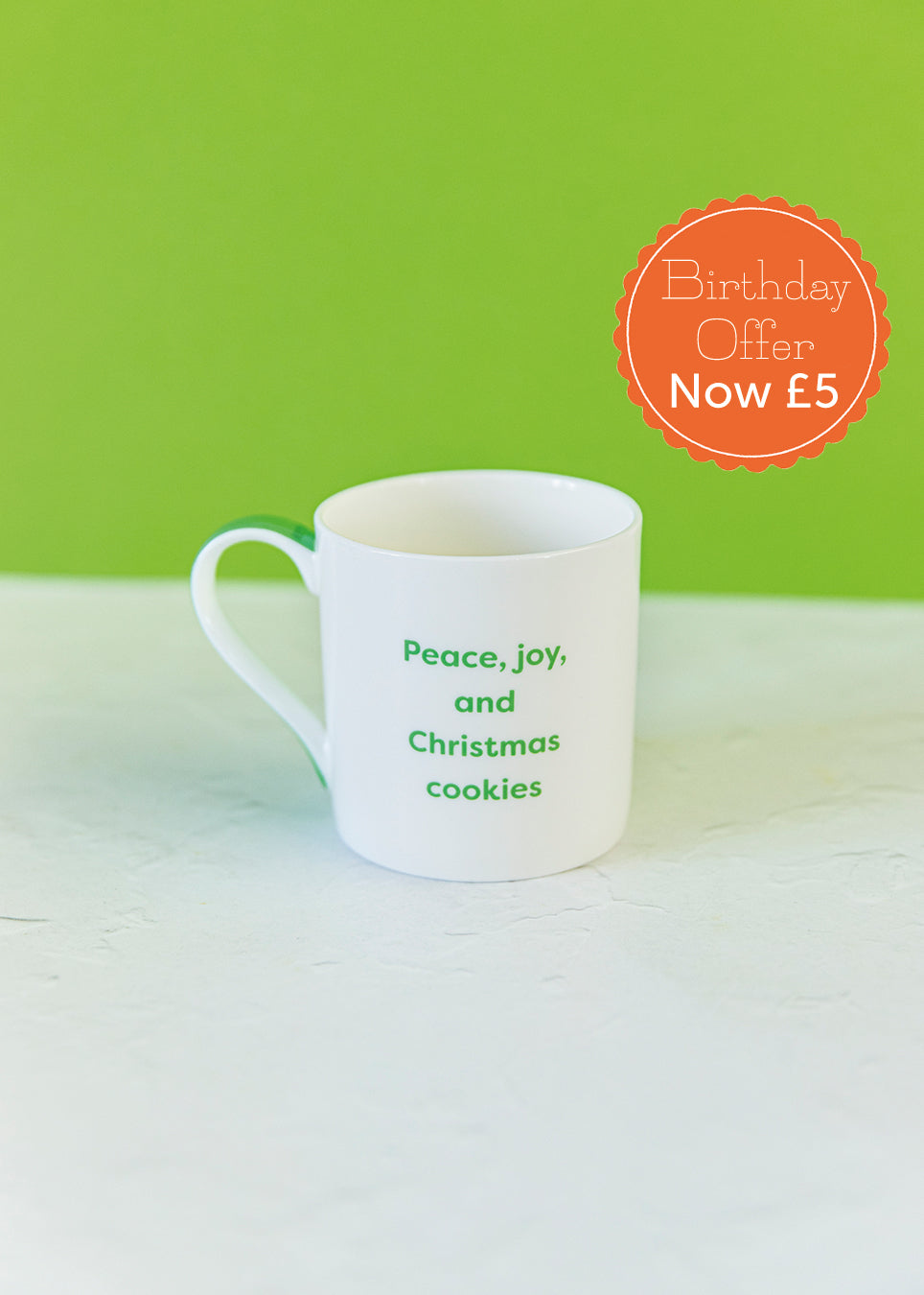 Peace, Joy, and Christmas Cookies Mug