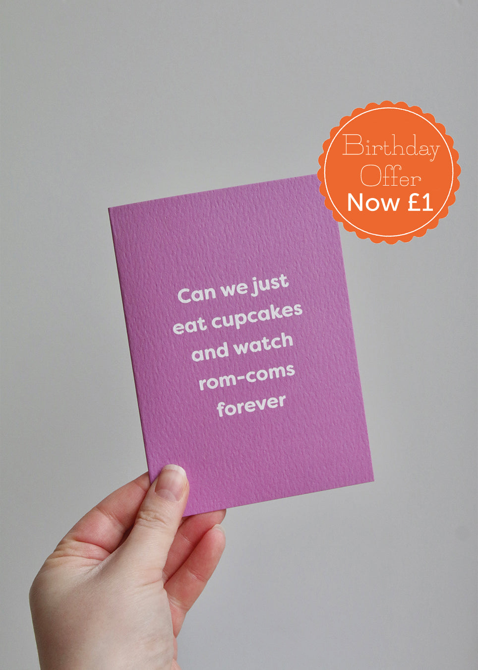 Can We Just Eat Cupcakes And Watch Rom-Coms Forever Card