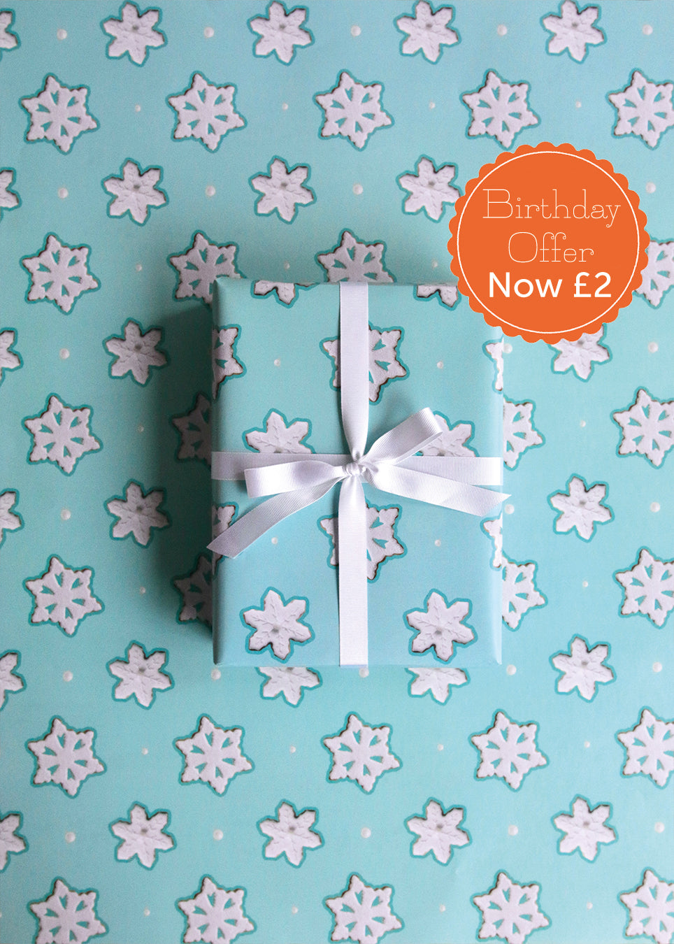 Snowflake Biscuits Wrapping Paper