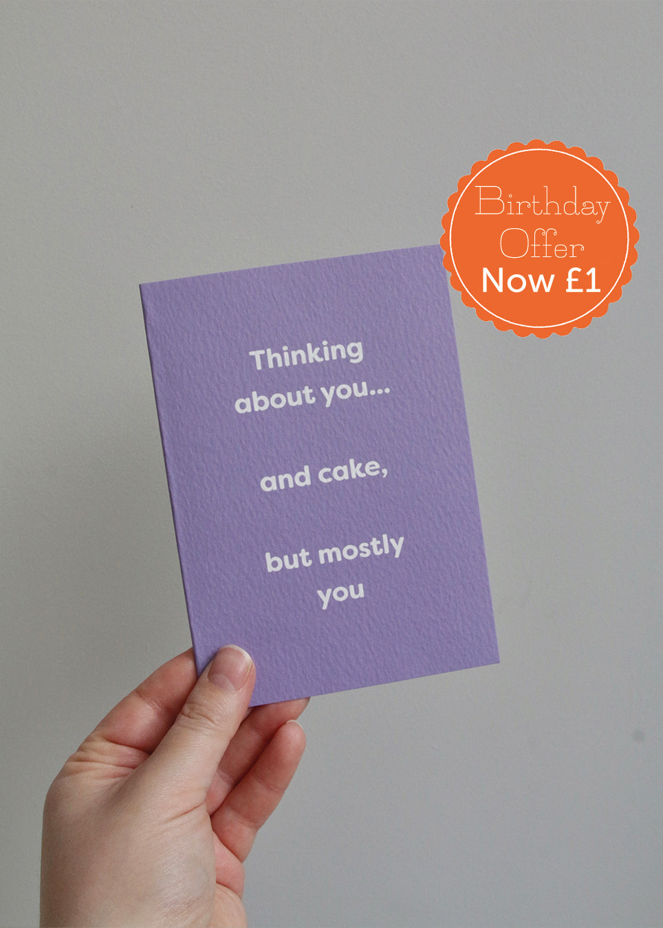 Thinking About You And Cake Card