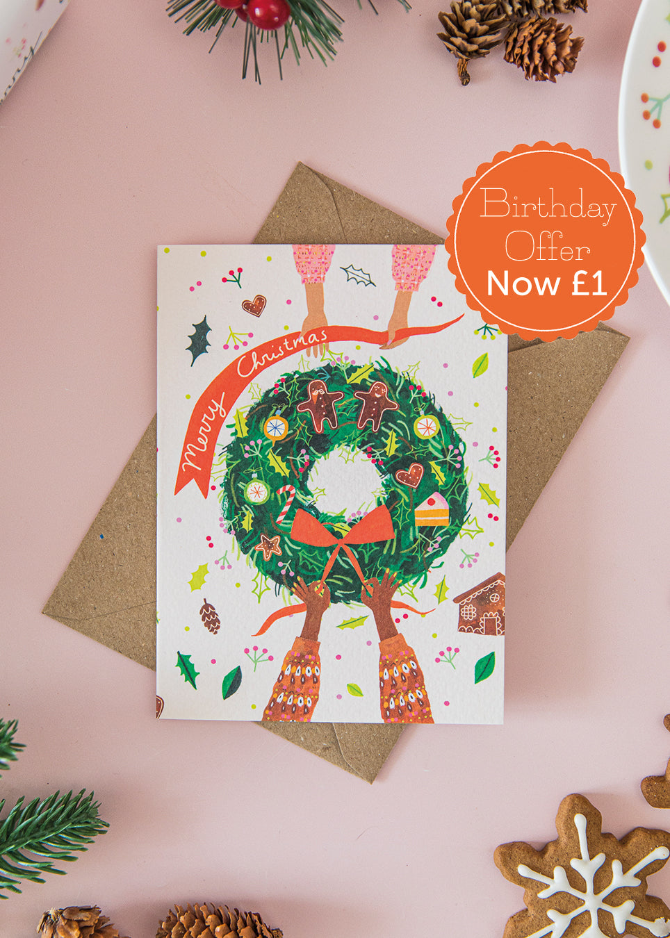 Christmas Wreath Card