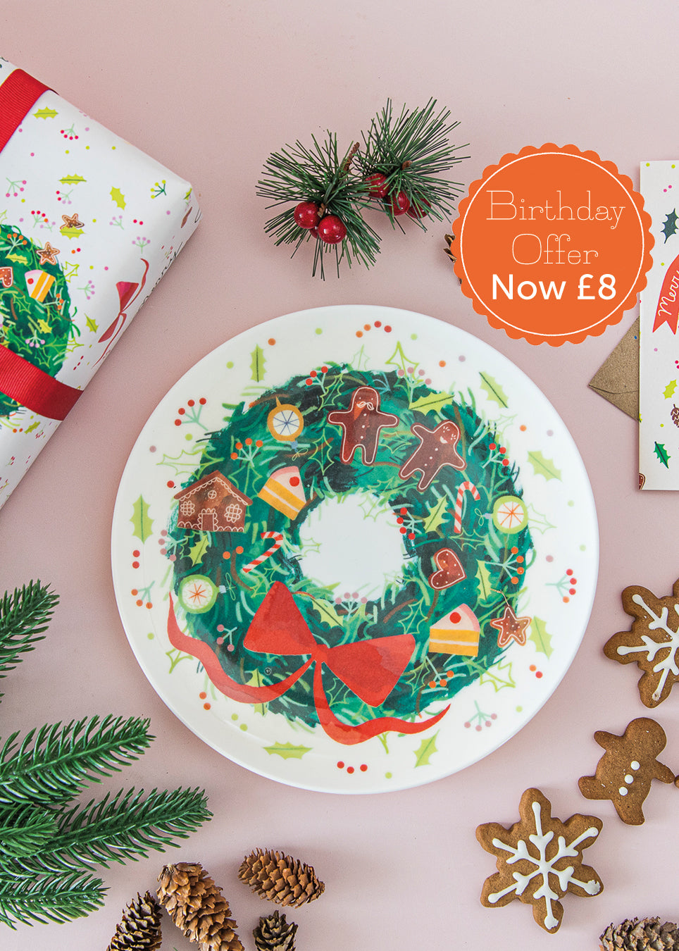 Christmas Wreath Plate