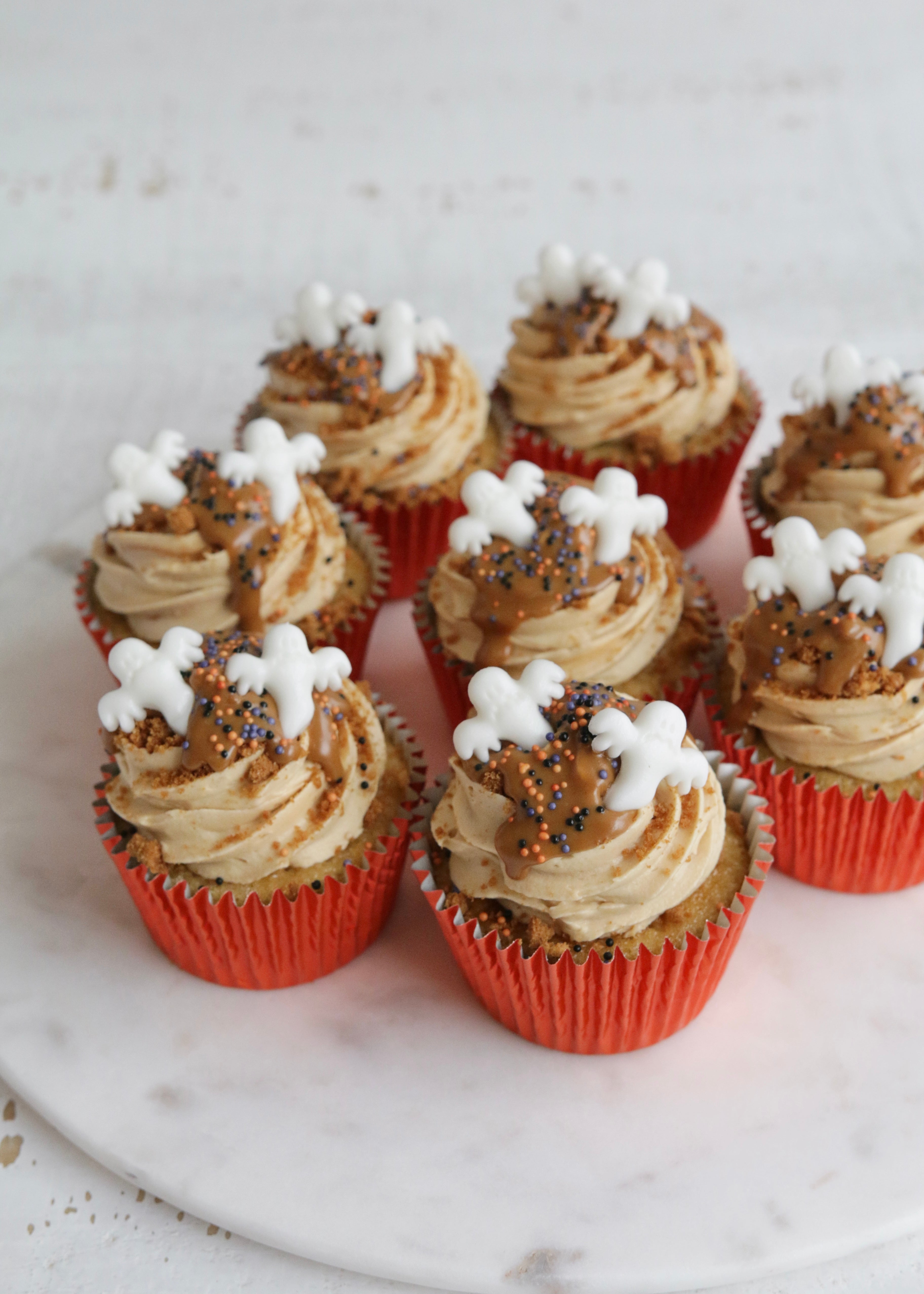 Biscoff Ghosts Cupcakes