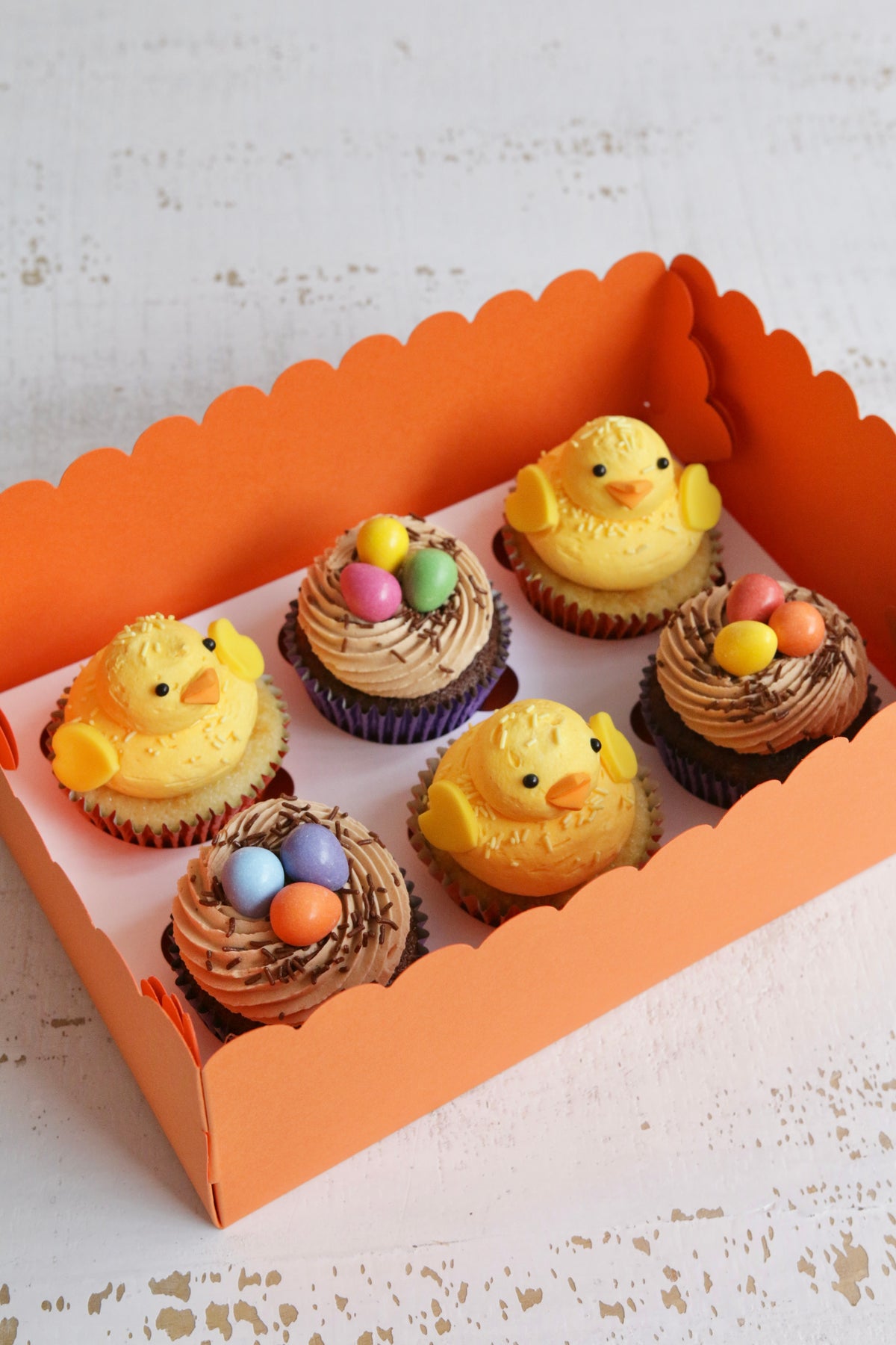 Cheery Chick & Easter Egg Nest Cupcakes