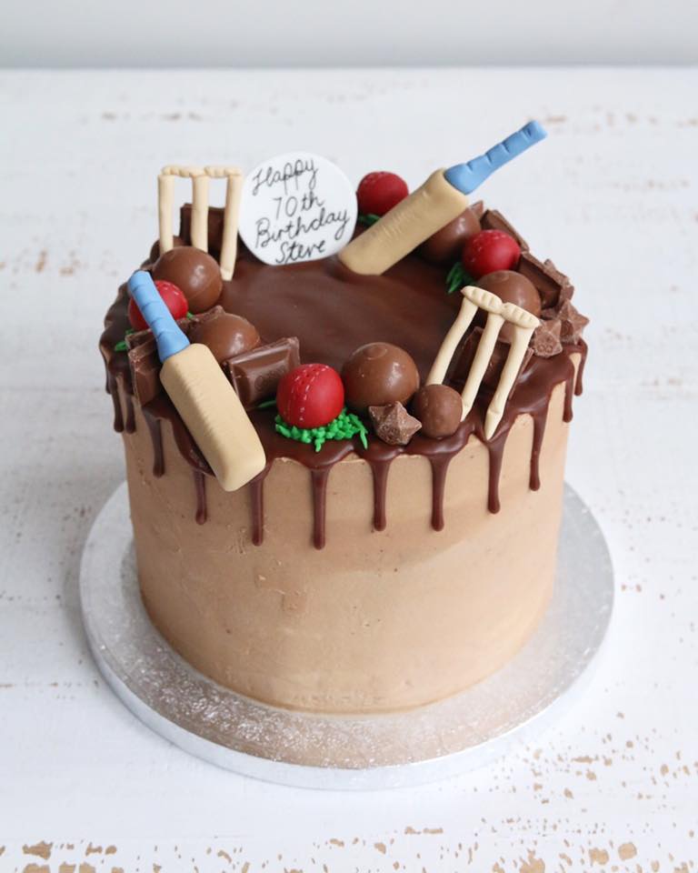 Cricket Birthday Chocolate Drip Cake