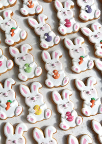 Easter Bunny Biscuits on Angle